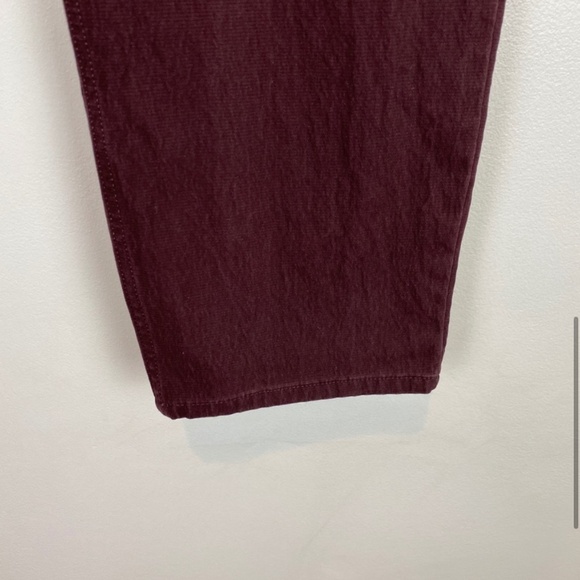 COS Straight Leg Chino Pants Burgundy Ankle Size 8 - Picture 5 of 11